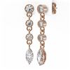 Image 3 : 2 ctw Marquise Cut Diamond Designer Earrings 18K Rose Gold - REF-239H9R