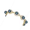 Image 2 : 5.61 ctw Diamond & Pearl Bracelet 18K Yellow Gold - REF-498K5Y