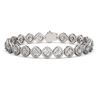 Image 1 : 9.94 ctw Cushion Cut Diamond Micro Pave Bracelet 18K White Gold - REF-865W9H