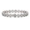 Image 2 : 9.94 ctw Cushion Cut Diamond Micro Pave Bracelet 18K White Gold - REF-865W9H