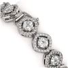 Image 3 : 9.94 ctw Cushion Cut Diamond Micro Pave Bracelet 18K White Gold - REF-865W9H