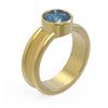 Image 1 : 1.5 ctw Intense Blue Diamond Ring 18K Yellow Gold - REF-360W2H