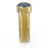 Image 2 : 1.5 ctw Intense Blue Diamond Ring 18K Yellow Gold - REF-360W2H