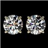 Image 1 : 3.05 ctw Certified Diamond Stud Earrings 10k Yellow Gold - REF-512K3Y