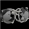 Image 3 : 5.15 ctw Fancy Black Diamond Solitaire Stud Earrings 10k White Gold - REF-82M2G