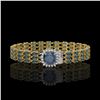 Image 1 : 29.89 ctw London Topaz & Diamond Bracelet 14K Yellow Gold - REF-281H8R
