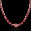 Image 2 : 66 ctw Pink Tourmaline & VS/SI Diamond Micro Necklace 14k Rose Gold - REF-651F6M