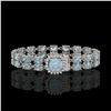 Image 1 : 17.67 ctw Sky Topaz & Diamond Bracelet 14K White Gold - REF-178M2G