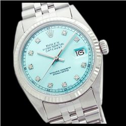 Rolex Ladies Stainless Steel, Diamond Dial with Fluted Bezel, Sapphire Crystal