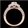 Image 1 : 2.07 ctw VS/SI Diamond Solitaire Art Deco 3 Stone Ring 18k Rose Gold - REF-270N2F