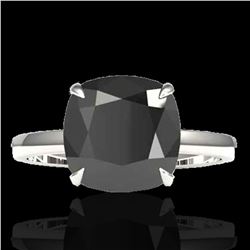 6 ctw Black Diamond Designer Engagment RNG 18k White Gold - REF-143R6K