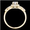 Image 2 : 1.33 ctw Certified Diamond Solitaire Ring 10k Yellow Gold - REF-190A9N