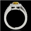 Image 2 : 1.65 ctw Certified SI/I Fancy Intense Yellow Diamond Ring 10k White Gold - REF-218N2F