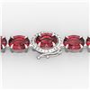 Image 1 : 17.25 ctw Pink Tourmaline & Diamond Micro Bracelet 14k White Gold - REF-218H2R