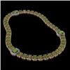 Image 2 : 38.37 ctw Tourmaline & Diamond Necklace 14K Rose Gold - REF-527K3Y