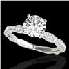 Image 1 : 1.4 ctw Certified Diamond Solitaire Ring 10k White Gold - REF-197Y8X