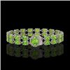 Image 1 : 26.52 ctw Peridot & Diamond Bracelet 14K White Gold - REF-244X8A