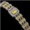 Image 2 : 20.93 ctw Citrine & Diamond Bracelet 14K White Gold - REF-318A2N