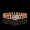 Image 1 : 27.48 ctw Morganite & Diamond Bracelet 14K Rose Gold - REF-402X9A