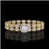Image 1 : 13.82 ctw Cushion Cut & Oval Diamond Bracelet 18K Yellow Gold - REF-1648Y8X