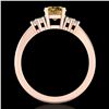 Image 3 : 1 ctw Intense Fancy Yellow Diamond Engagment Ring 18k Rose Gold - REF-200N2F