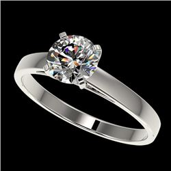 1.03 ctw Certified Quality Diamond Engagment Ring 10k White Gold - REF-139N2F