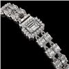 Image 3 : 13.04 ctw Emerald Cut & Oval Diamond Bracelet 18K White Gold - REF-1261F9M