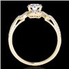 Image 2 : 1.36 ctw Certified Diamond Solitaire Ring 10k Yellow Gold - REF-204G5W