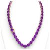Image 3 : 175 ctw Amethyst & Diamond Micro Eternity Necklace 14k Rose Gold - REF-483N6F