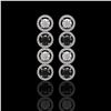 Image 1 : 5.58 ctw Black & Diamond Micro Pave Earrings 18K White Gold - REF-436A2N