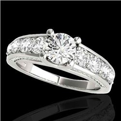 3.05 ctw Certified Diamond Solitaire Ring 10k White Gold - REF-436F4M