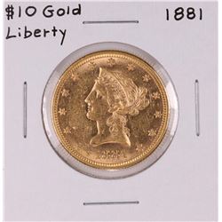 1881 $10 Liberty Head Eagle Gold Coin