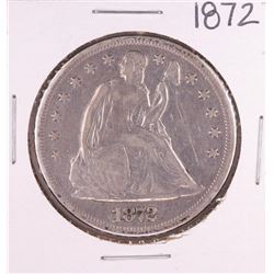 1872 $1 Seated Liberty Silver Dollar Coin