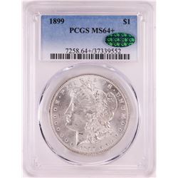 1899 $1 Morgan Silver Dollar Coin PCGS MS64+ CAC