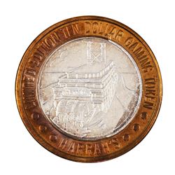 .999 Silver Harrah's Casino Las Vegas Nevada $10 Casino Limited Edition Gaming Token