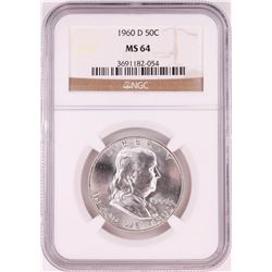 1960-D Franklin Half Dollar Coin NGC MS64