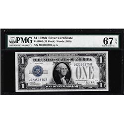 1928B $1 Funnyback Silver Certificate Note Fr.1602 PMG Superb Gem Uncirculated 67EPQ