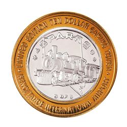 .999 Silver Reno Tahoe International Airport $10 Casino Limited Edition Gaming Token