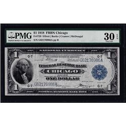 1918 $1 Federal Reserve Bank Note Chicago Fr.729 PMG Very Fine 30EPQ