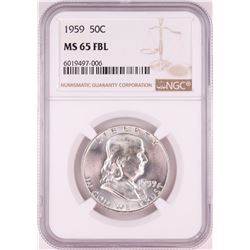 1959 Franklin Half Dollar Coin NGC MS65FBL
