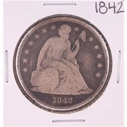 1842 $1 Seated Liberty Silver Dollar Coin