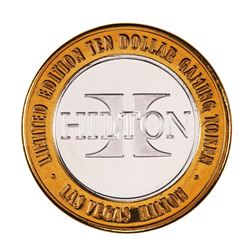 .999 Silver Hilton Las Vegas, Nevada $10 Casino Limited Edition Gaming Token