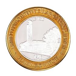 .999 Fine Silver Flamingo Las Vegas, Nevada $10 Limited Edition Gaming Token