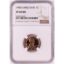 1960 Large Date Proof Lincoln Memorial Cent Coin NGC PF69RD