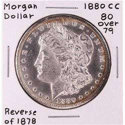 1880-CC 80/79 Reverse of 1878 $1 Morgan Silver Dollar Coin