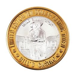 .999 Silver Bills Casino Lake Tahoe, Nevada $10 Limited Edition Gaming Token