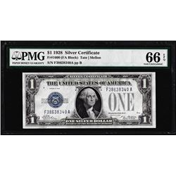 1928 $1 Funnyback Silver Certificate Note Fr.1600 PMG Gem Uncirculated 66EPQ