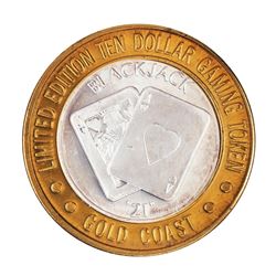 .999 Fine Silver Gold Coast Las Vegas, Nevada $10 Casino Limited Edition Gaming Token