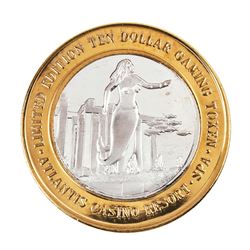 .999 Fine Silver Atlantis Casino & Resort Reno, NV $10 Limited Edition Gaming Token