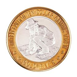 .999 Silver Gold River Laughlin, Nevada $10 Casino Limited Edition Gaming Token